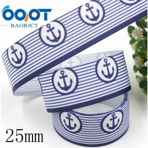 OOOT BAORJCT I-19826-1999,25mm,10yards geometric Thermal transfer Printed grosgrain Ribbons,bow cap DIY accessories decorations