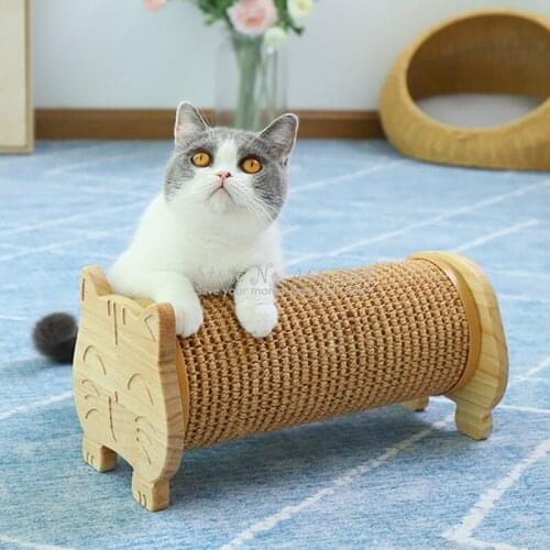Sisal Cat Scratching Post Nature Pine Cat Climbing Frames Cat Furniture Pet Kitten Scratchers Board Training Toys For Cats