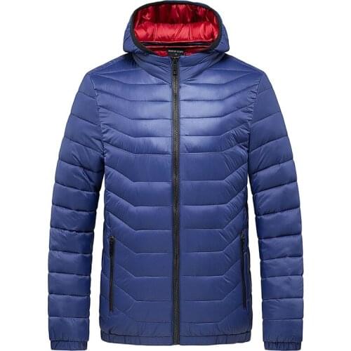 New Autumn Winter Hooded Jacket Men Korean Fashion Windbreaker Coat Men Casual Slim Fit Solid Color Jaqueta Masculina Outerwear