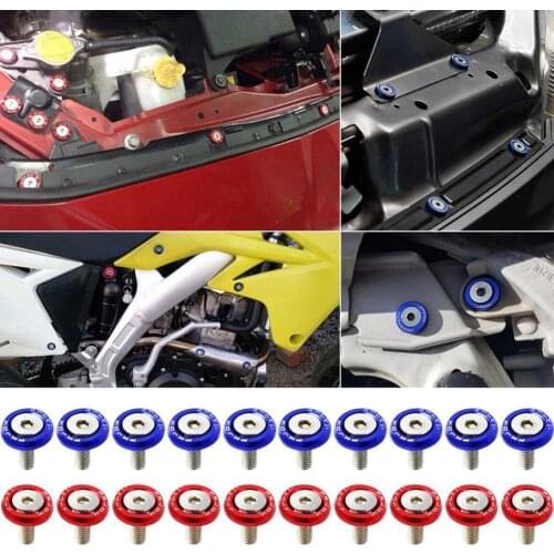 Car Modified Hex Fasteners Fender Engine Screws Modification Gasket Battery Guard Plate Washer Mudguard License Frame Decoration