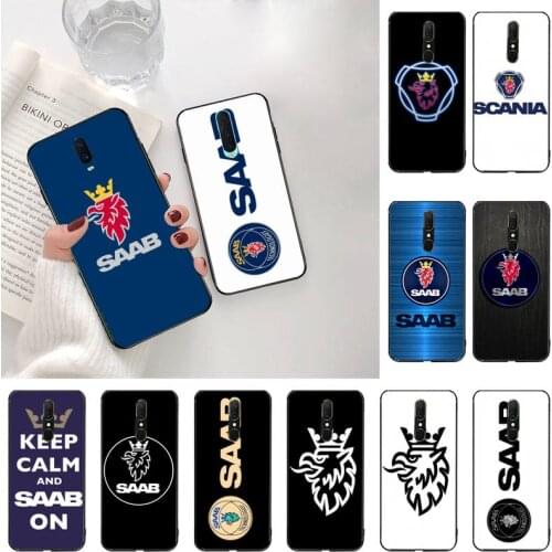 Fashion car saab logo DIY Painted Bling Phone Case For Oppo A5 A9 2020 Reno2 z Renoace 3pro Realme5Pro