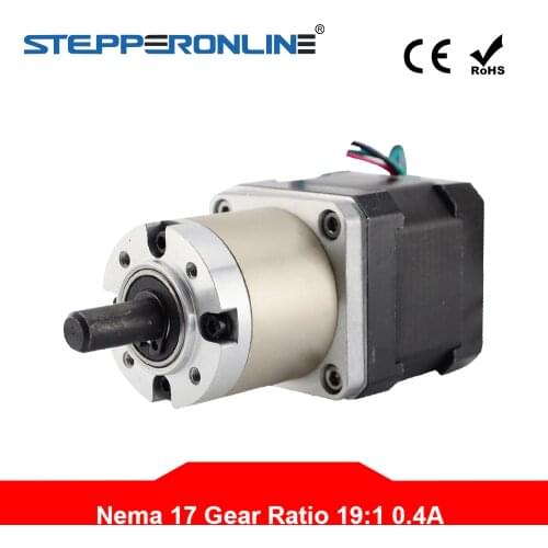 Nema 17 Stepper Motor 19:1 Planetary Gearbox Nema17 Step Motor 42 Motor L=39mm 0.4A for CNC Robotic/CNC Machine