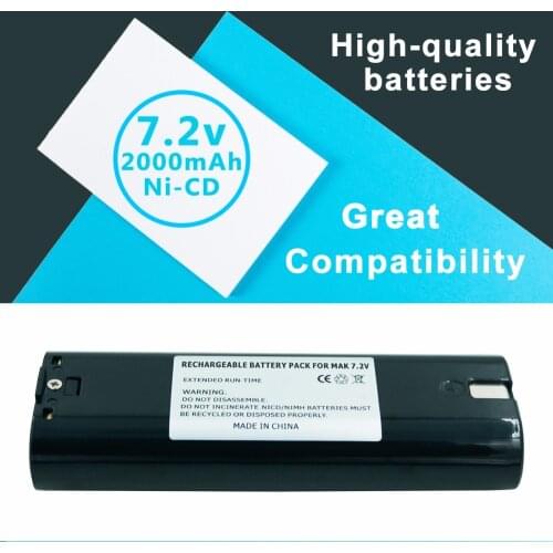 7.2V 2000mah Ni-CD Rechargeable Power Tools Battery For Makita 2.0A 191679-9 632002-4 7000 7002 7033 Makita 3700D