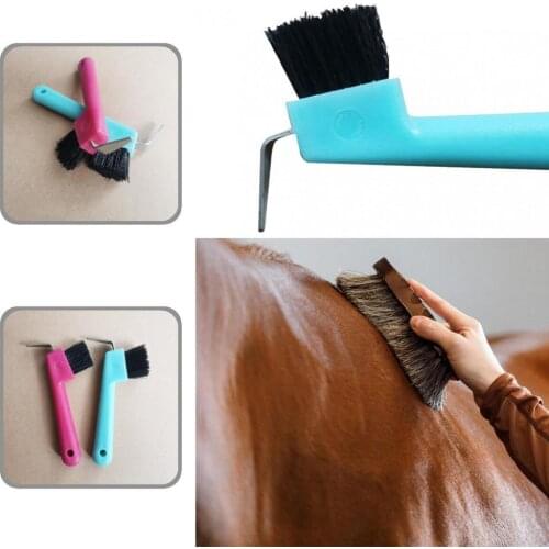 Plastic Helpful Horse Hoof Brush Supplies Easy to Hold Horse Hoof Tool Anti-break for Indoor