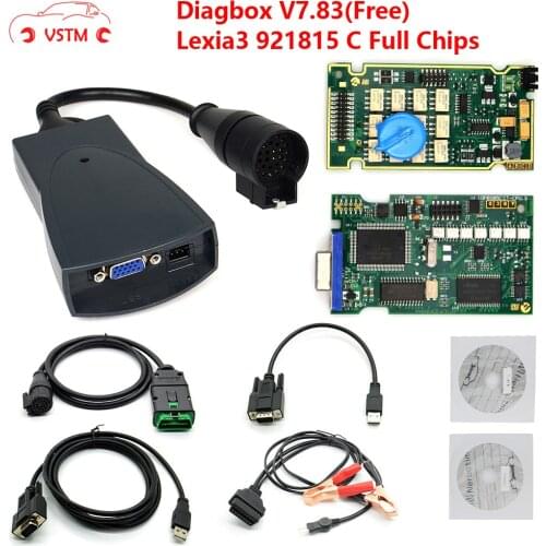 Lexia 3 PP2000 Full Chip Diagbox V7.83 with Firmware 921815C Lexia3 V48/V25 For Citroen for Pe-ugeot OBDII diagnostic-tool