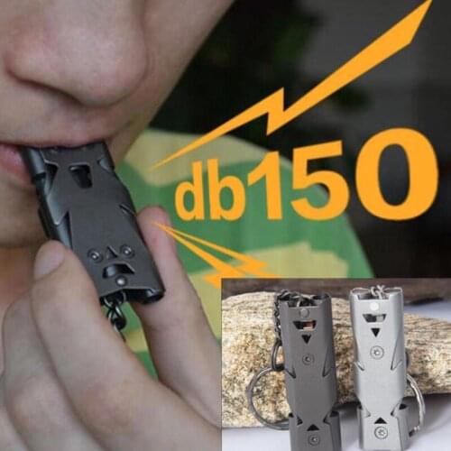 150db Stainless Steel Outdoor Survival Whistle Lifesaving Camping Hiking Rescue Emergency Travel Tool Cheerleading Whistle