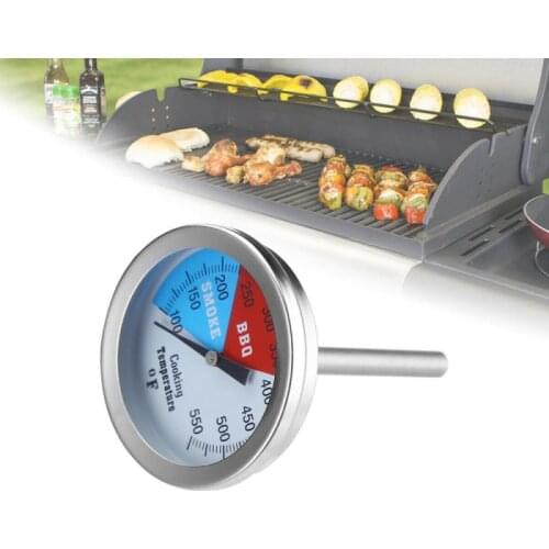 Stainless Steel BBQ Grill Thermometer Oven Temperature Gauge Large Dial Baking BBQ Cooking Meat Food Measurement Accessories