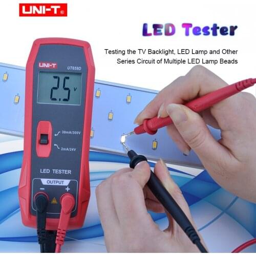 UNI-T UT659A/D LED Lamp Tester Power Intelligent Adjustment Of Voltage Current Continuity Test LCD Display 85~265V 50Hz~60Hz