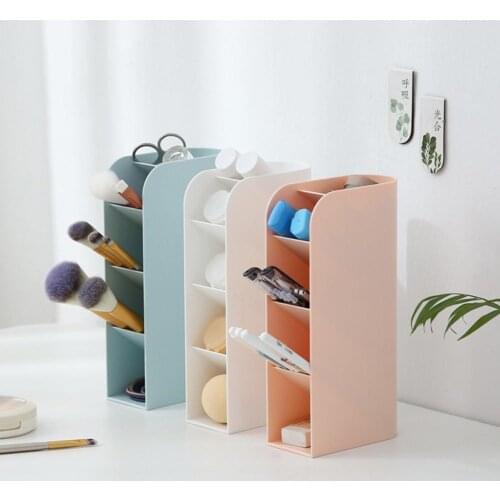 Vertical Storage Box Pencil Pen Brushes Cosmetics Tool Holder Organizer Case