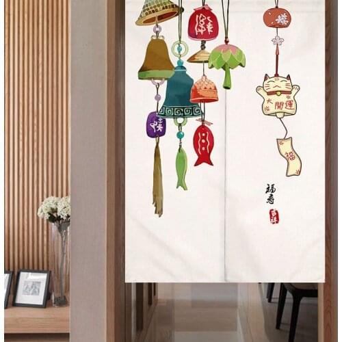 Japanese Doorway Curtain Feng Shui Curtain Partition Curtain Decorative Curtain Home Bedroom Kitchen Bathroom Half Curtain