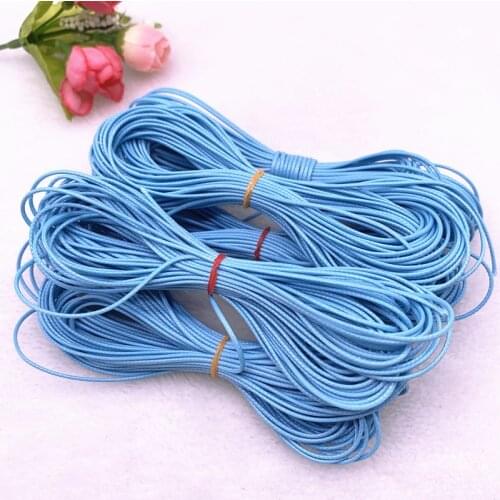 0.5-2.0mm Light Blue Waxed Cord Waxed Thread Cord String Strap Necklace Rope Beads for Jewelry Making DIY Bracelet Accessories