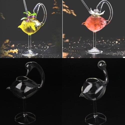1 Pc Swan Shape Cocktail Glass Red Wine Goblet 180ml Wine Glass Water Cup for Restaurant Party Barware Drinkware Tool