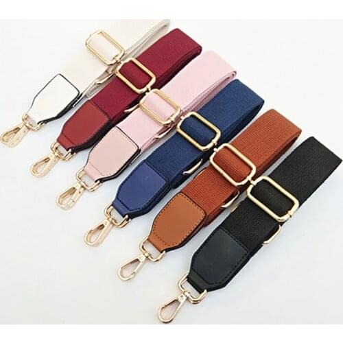 1pc Nylon Bags Strap Belt Adjustable Shoulder Hanger Handbag Straps Solid Accessories Women Chain Bag Rainbow Decorative