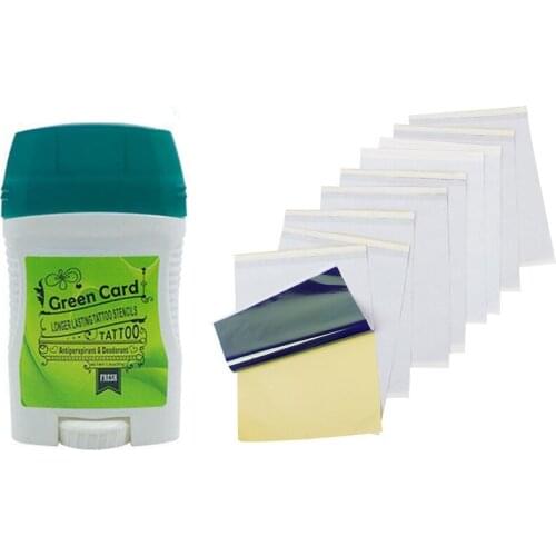 10 Sheets Tattoo Thermal Carbon Stencil Transfer Paper & 1 Pcs Tattoo Transfer Gel Tattoo Transfer Cream