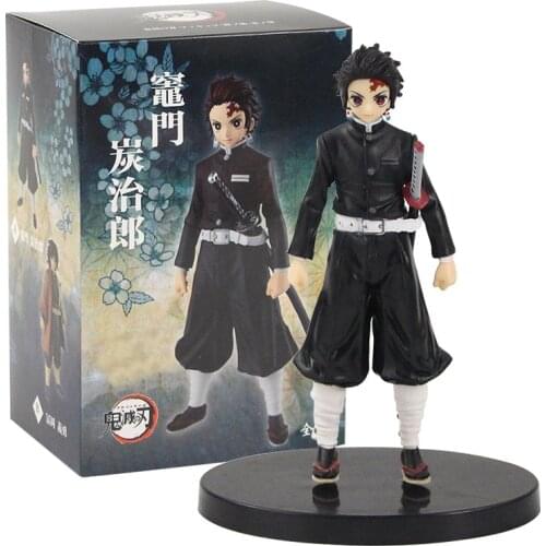 16cm Anime Demon Slayer Kimetsu No Yaiba figure black Kamado Tanjiro PVC Action Figure Toy Collection Model Doll Gifts