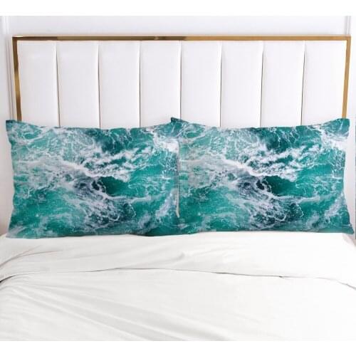 3D Printed Sea Water Pattern 100% Polyester 2PCS Pillowcase Printed Home Decorative Pillowcse Pillow Cover Decoraion Bedclothes