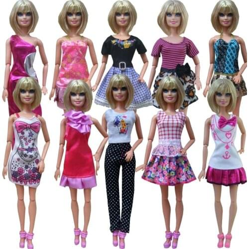 5sets=clothes pants or mini skirt set fashion outfit Clothes suit set coat for barbie doll dress for girl gift