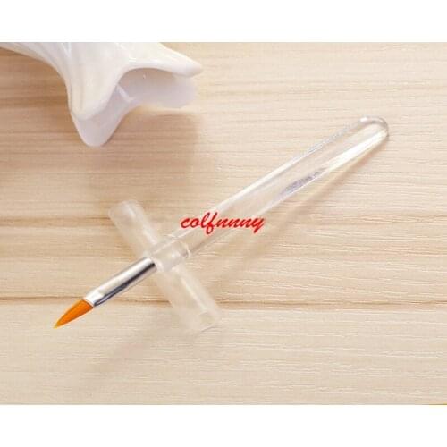 500pcs/lot Fast Shipping Newly Transparent Clear Handled Eyeliner Lip Eye Liner Makeup Brushes Tool Brushes for Makeup