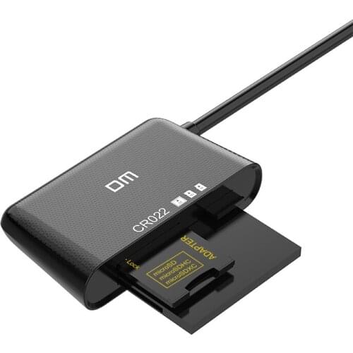 DM 3 in 1 card reader CR022 SD/TF/CF Muldti card reader with Type c interface