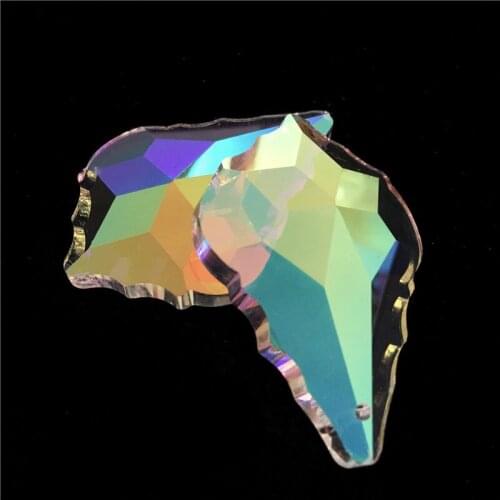 63*42mm 50pc AB Crystal Chandelier Maple Leaf Pendants For Event Holiday Decor Accessor Free Shipping