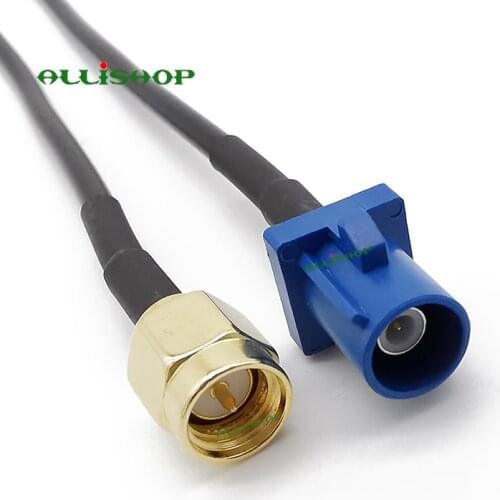 ALLiSHOP SMA Male To Fakra C male RG174 cable assembly Jumper Pigtail 10cm/15/20/30/50cm/1m SMA plug to Fraka C RG174 Cable