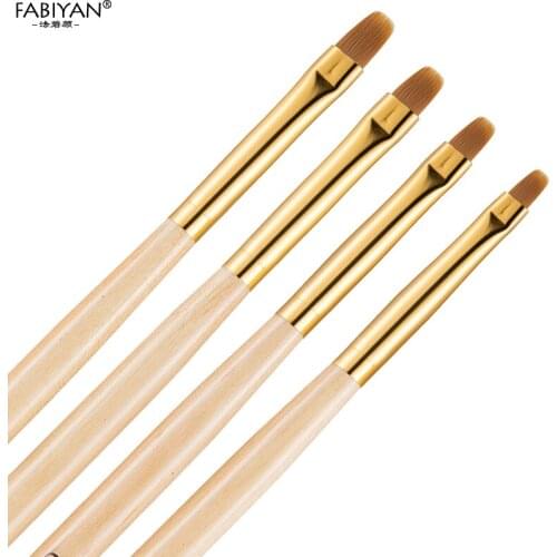 Nail Art Brush Painting Drawing Carving Pen Wooden Handle Round Manicure Tools Design Flower Acrylic Tips UV Gel Polish Builder