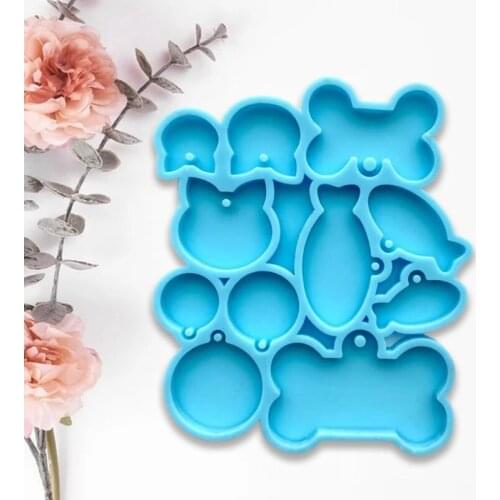 Cats Fishes Bones Combination Keychain Pendant Epoxy Resin Mold Jewelry Necklace Silicone Mould DIY Crafts Decorations