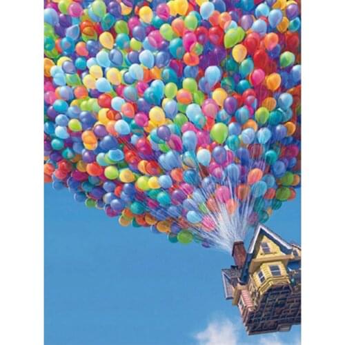 Square Round Diamond Painting 5D DIY Diamond Painting Cross Stitch Mosaic Balloon House Picture Home Decoration WG2351