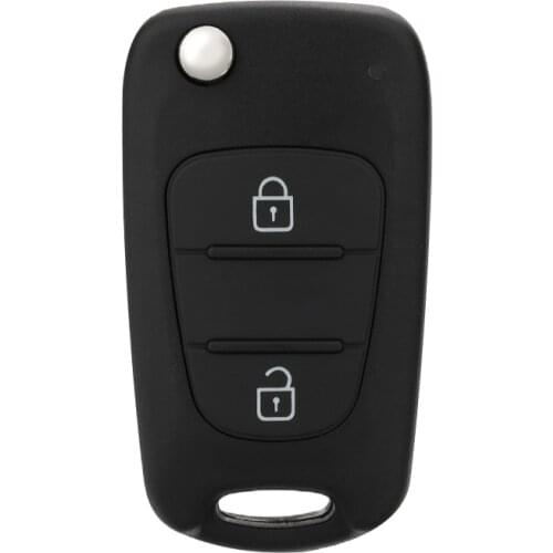 Mayitr 3 Button Car Key Cover Case Remote Key Fob Case Shell with Battery Accessories For Kia Picanto