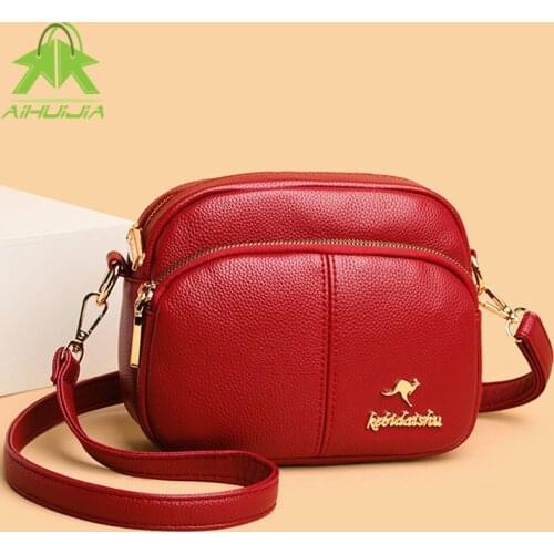 Fashion Simplicity Messenger Bag Womens Pure Color Shoulder Bags 2021 New High Quality Pu Leather Travel Women Small Handbag