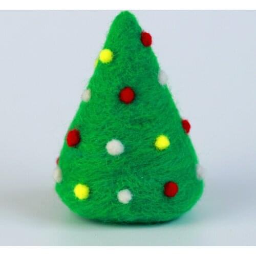 Christmas Tree Needle Felting Kit for Beginners Christmas Gift Felting Wool Set Christmas Craft Kit Home Decor English Manual