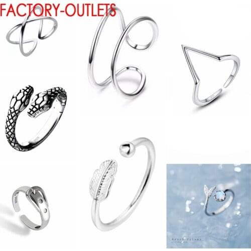 Original 925 Sterling Silver Multiple Patterns Option Newest Adjustable Finger Rings For Women Female Fine Jewelry Anel