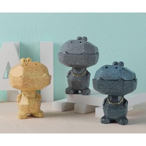 Ashtray Resin Ornaments Baby Crocodile Home Coffee Table Porch Bedside Table Can Put Small Items Such as Change、Candy、Keys Etc