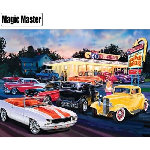 Full square / round diamond 5D DIY diamond painting "car scenery"embroidery cross stitch childrens Christmas gift mosaic home