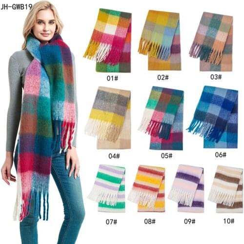 Winter Luxury Brand Women Cashmere Scarf Hijab Pashmina Warm Shawls And Wraps Lady Print Thick Blanket Neck Scarves Bufanda