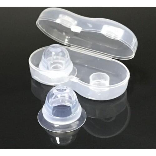 C5AA 1 Pair Silicone Nipple Corrector Painless Nipple Sucker Puller Aspirator for Correction Flat Inverted Nipples Breast Women