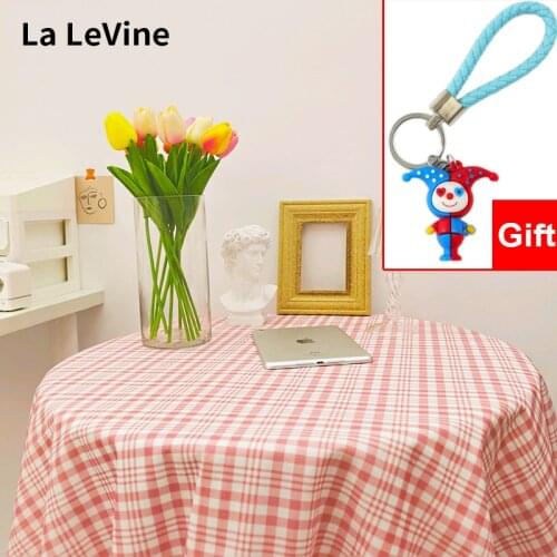 Tablecloth Korean Fresh Lattice Photography Background Cloth Decoration Waterproof Home Kitchen Soft Pink Outdoor Supplies 1 Pc