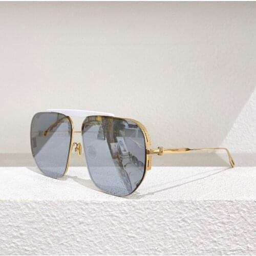 Pilot metal gold frame men sunglasses driving style silver mirror lens lady wear eye