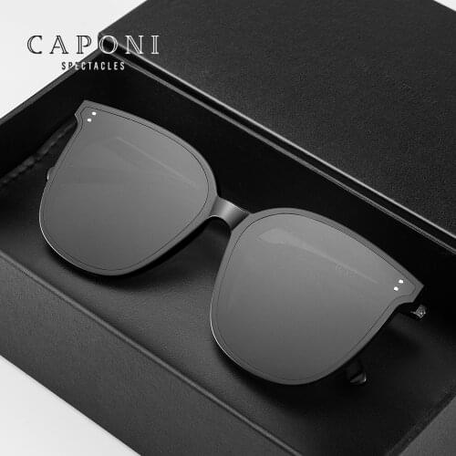 CAPONI Diopter Sunglasses Men Prescription Sun Shades For Women With Degree Myopia Sun Glasses For Men Polarized 2020 New JS7452