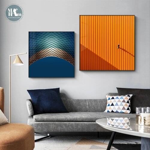 Morden Art geometric black and white building Abstract wall art Canvas posters Painting wall picture for Living Room Decor