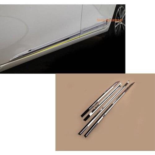 Car body styling stainless steel Side Door Body trim stick Strip lamp panel Molding 4pcs For Toyota Corolla Altis 2017 2018 2019