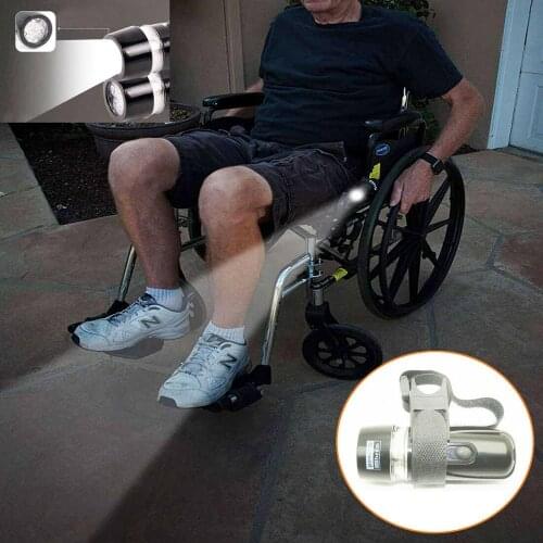 LED Wheelchair/Walker/Cane Light & Universal Flex Mount- Safety Utility Lighting