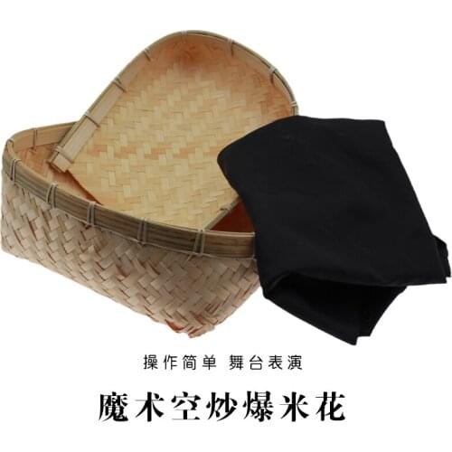 Stir-Fry Popcorn Stage Magic Tricks Gimmicks props Dustpan Magie Empty Out Popcorn Mentalism Illusion magia