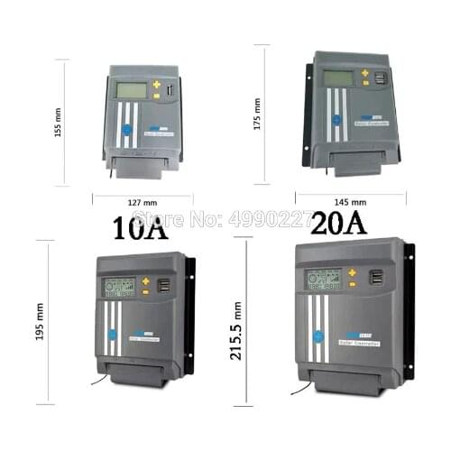 MPPT LCD Display 10A with WIFI 12V/24V Solar Panel Battery Regulator Charge Controller Dual USB LifePo4/Lithium/AGM/GEL... BAT