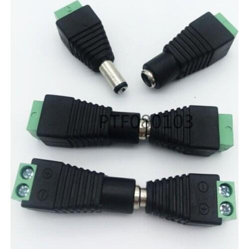 10Pair (10pcs female+10pcs male) Male Female 5.5 x 2.1mm DC Power 12V 24V Jack Adapter Connector Plug CCTV