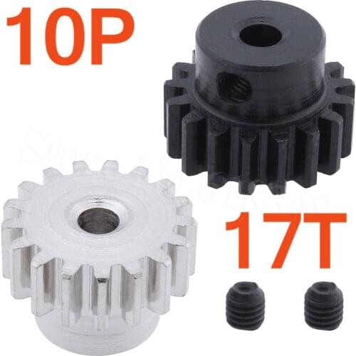10pcs/Lot Steel Metal Motor Pinion Gear 17T 0.8 Module For 1:10 Himoto E10 E10XT E10XTL E10MT E10MTL E10XB E10XBL Spare Parts
