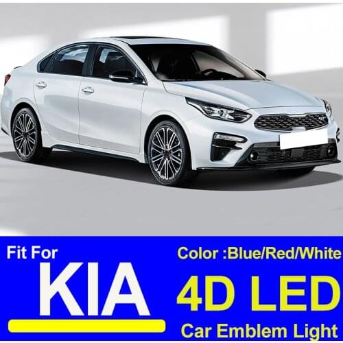 13*6.5cm 11*5.6cm Auto Logo Trunk Boot Emblem Light 4D LED Auto Badge Lamp Covers for k5 SORENTO SOUL Forte CERATO