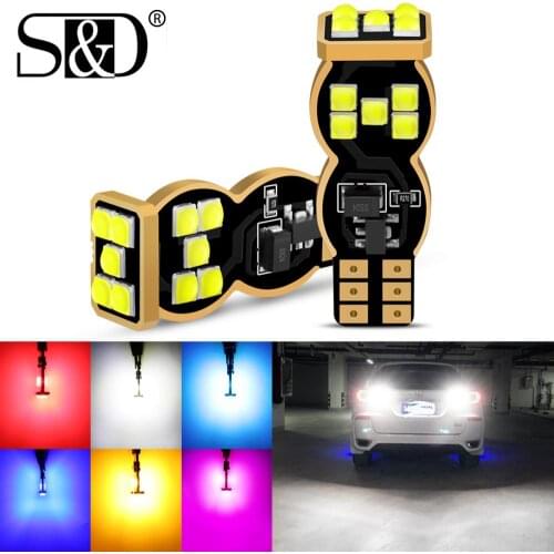 2Pcs W16W T15 LED Bulbs Canbus OBC Error Free LED Backup Light 921 912 W16W LED Bulb Car Reverse Lamp White Red Yellow Blue Pink