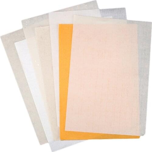 20 Sheets Chupi Jute Four Feet Xuan Paper Sprinkled Letterhead Chinese Painting Rice Paper Handmade Fiber Half Ripe Rice Paper