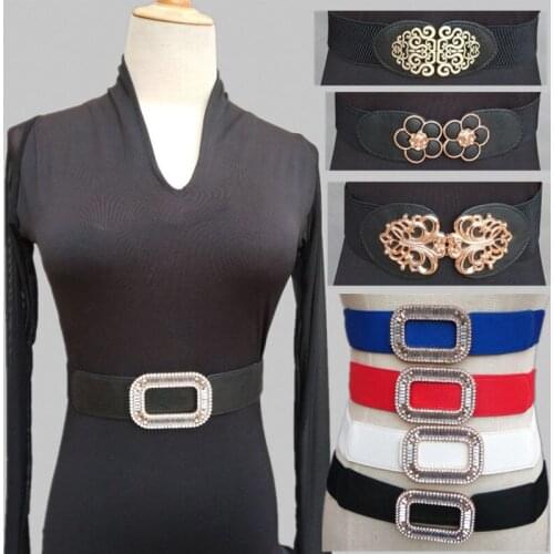 2020 New Fabric Adult Tango Dress Top Fashion Rhinestone Beaded Latin Dance Girdle Elastic Force For Women Ballroom Dance Belt